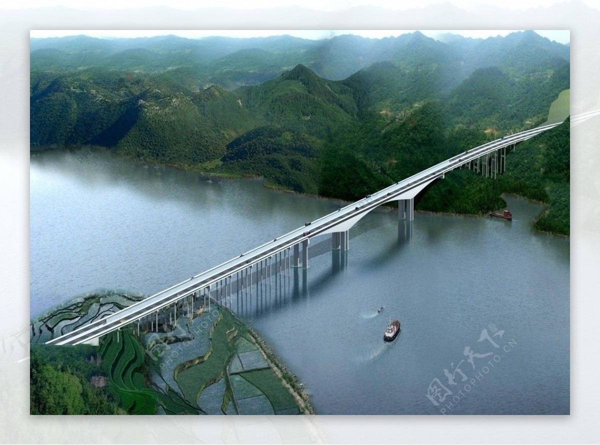 钢构大桥效果图图片