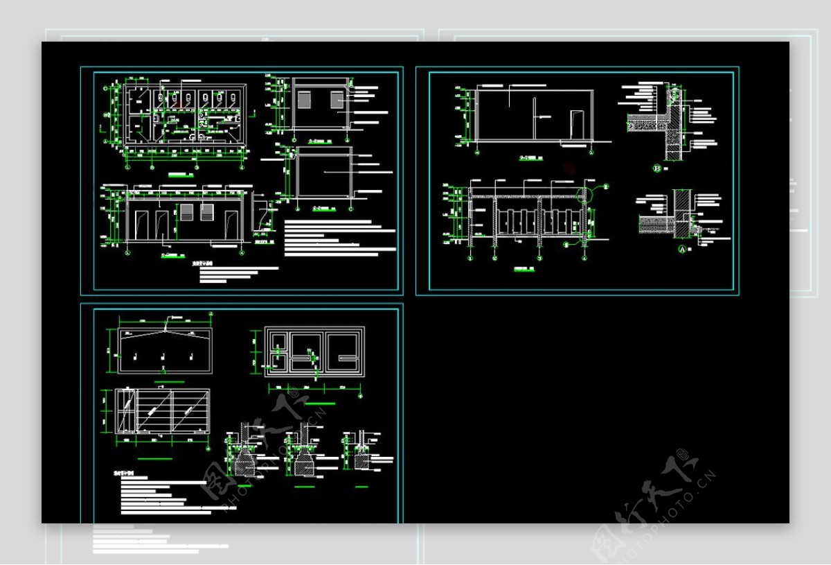 一套公厕施工图图片