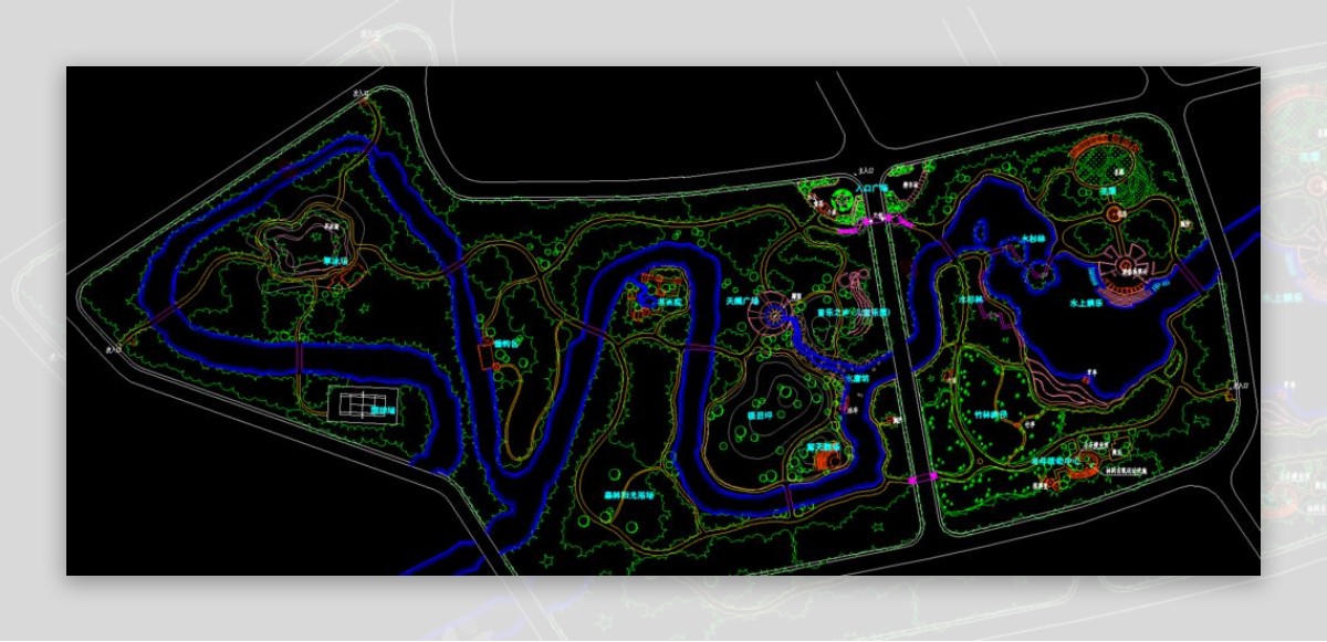 公园景观总平面图图片