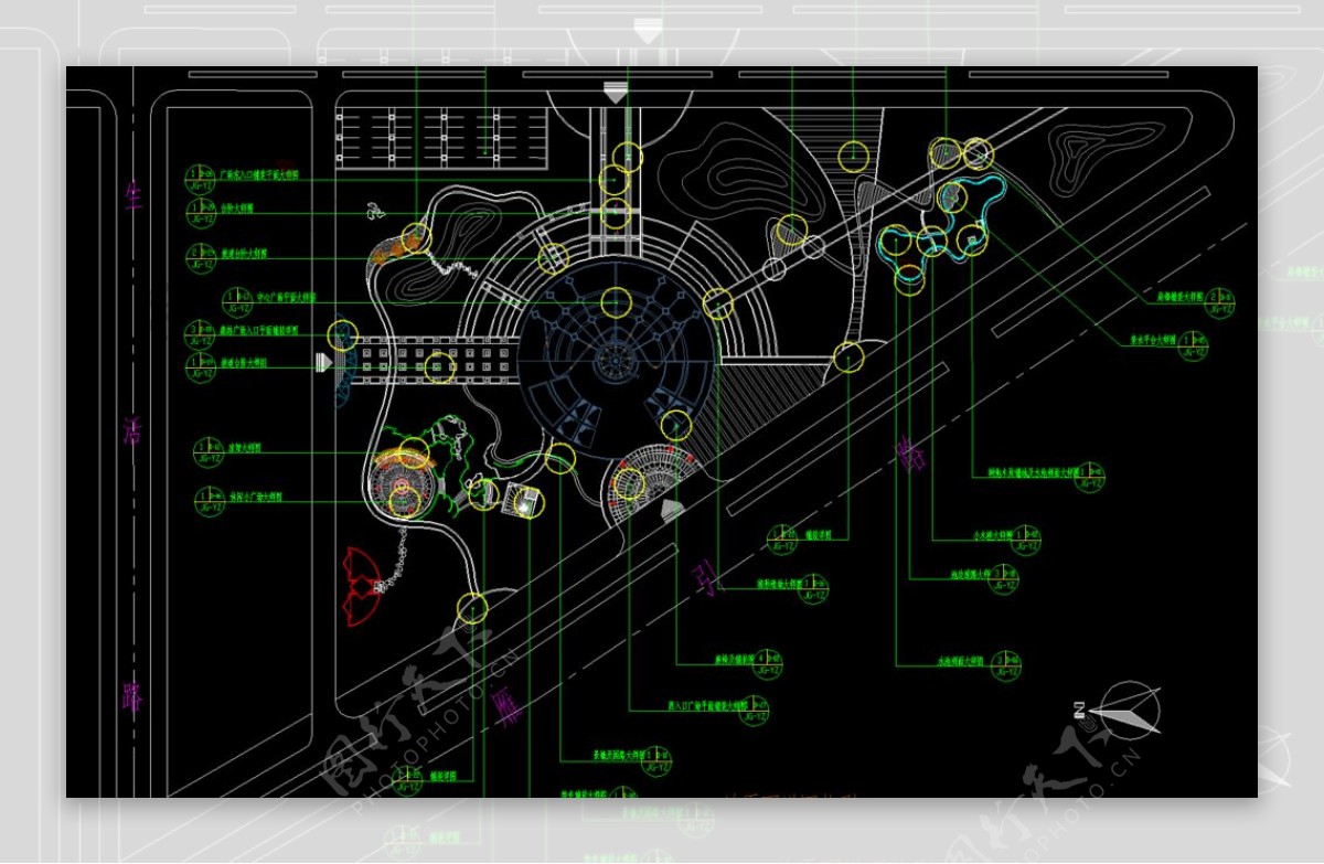 公园景观总平面指引图图片