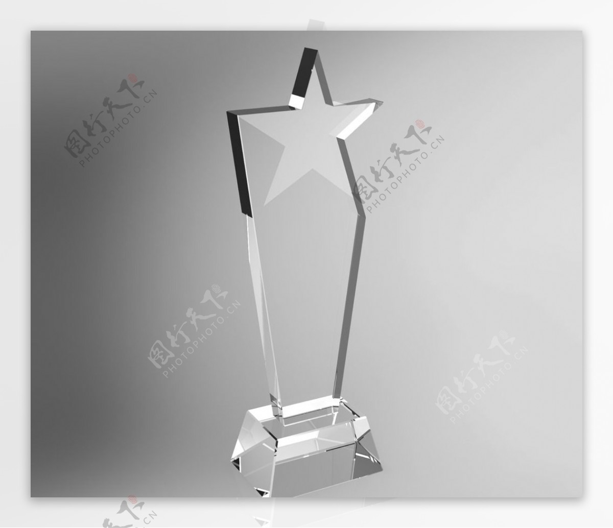 星星水晶奖杯图片