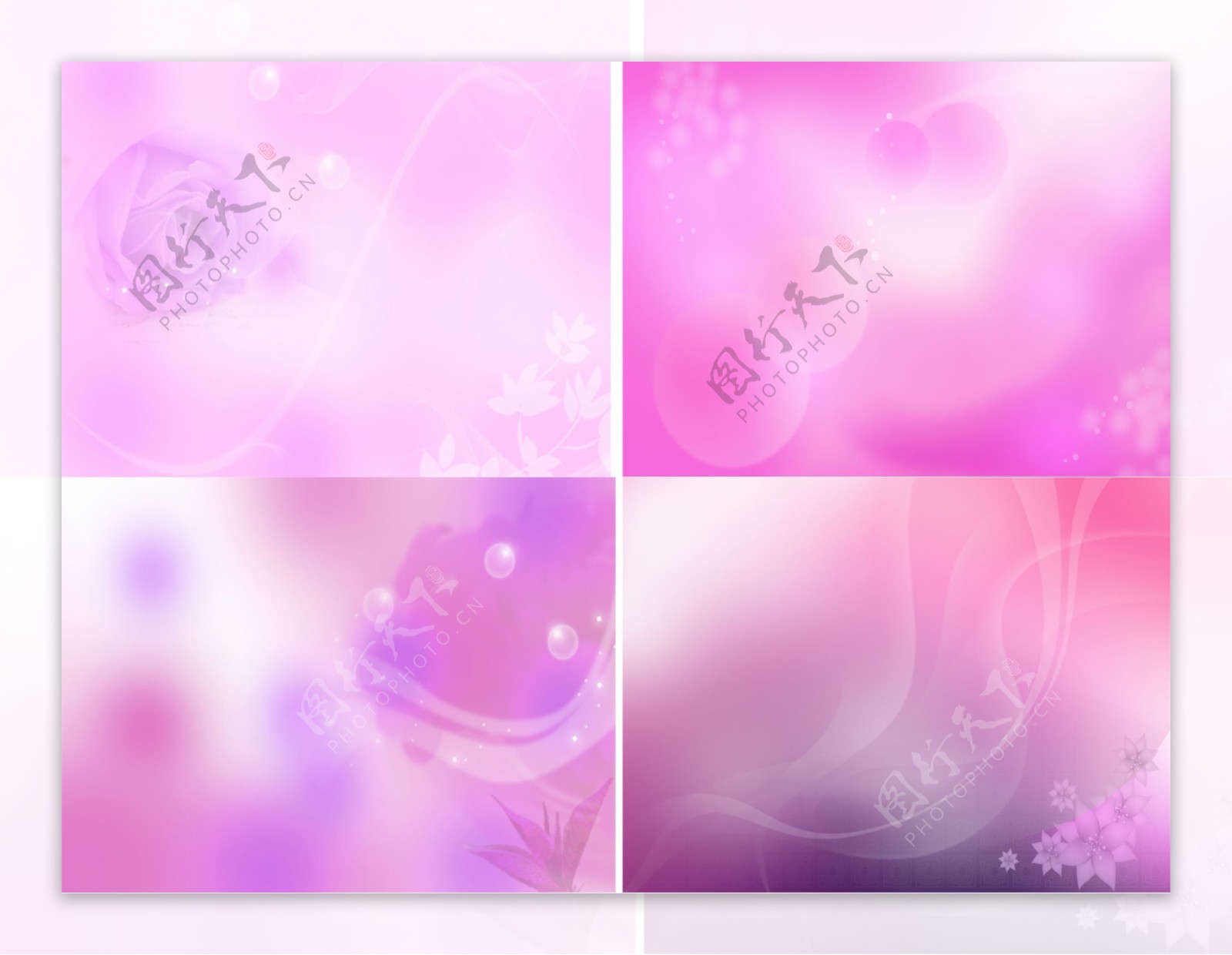 4款紫色梦幻背景图图片