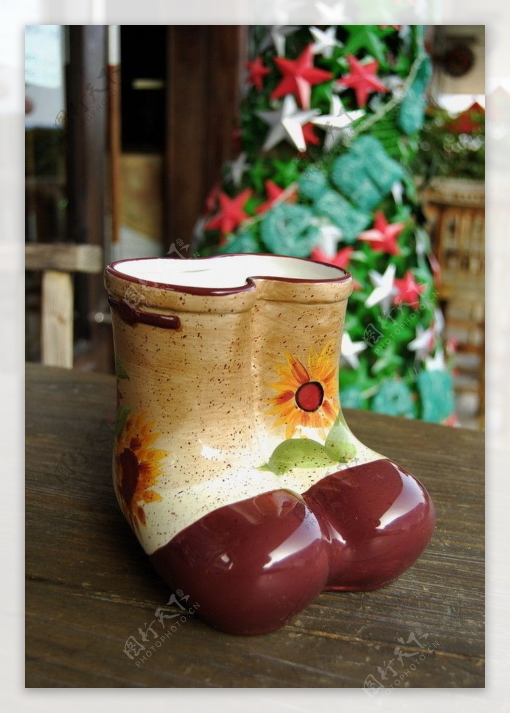 陶瓷圣诞花瓶图片