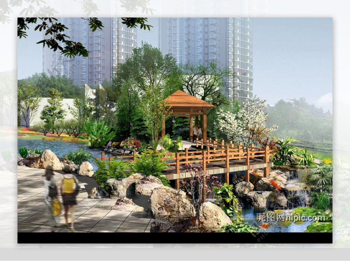 房地产园林设计效果图PSD素材图片