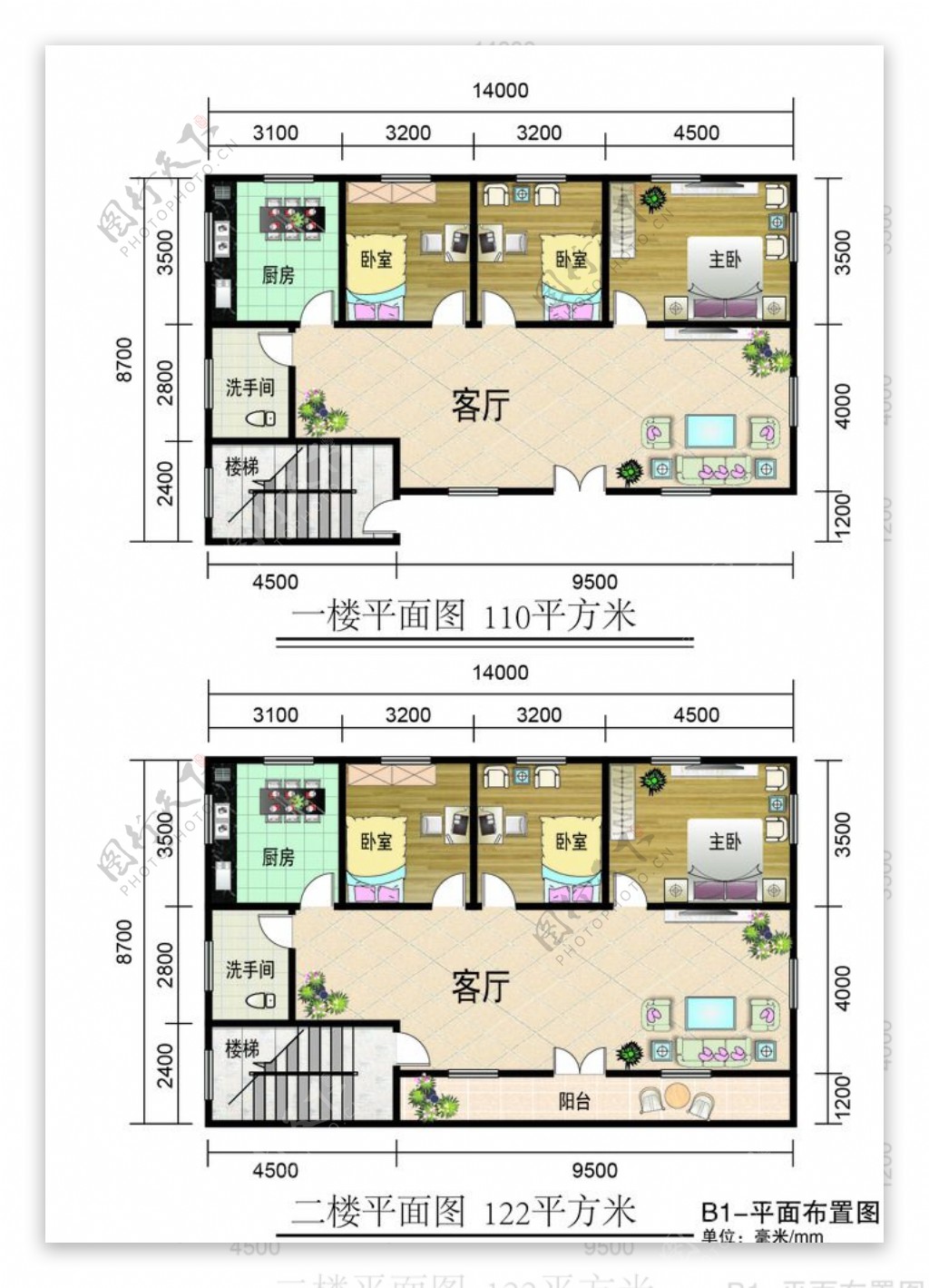 一楼室内平面图图片