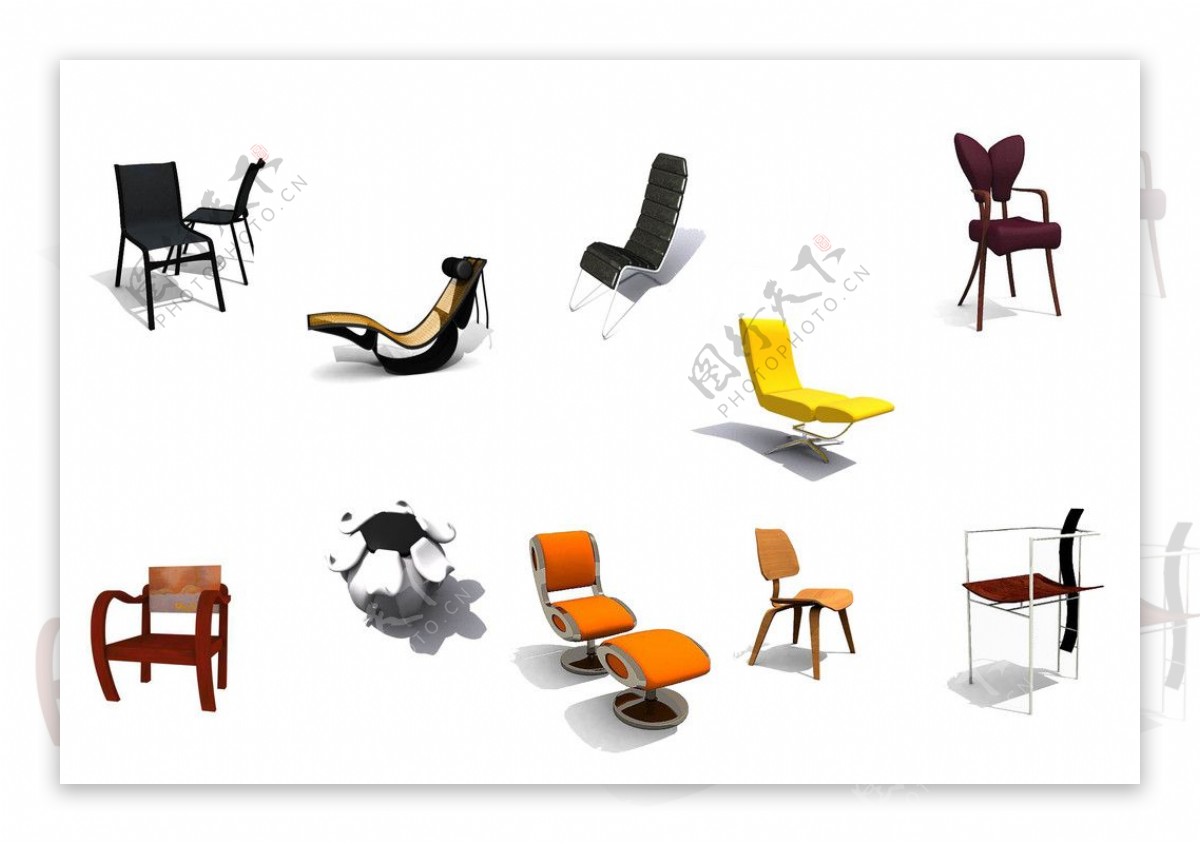 3D模型时尚椅子图片