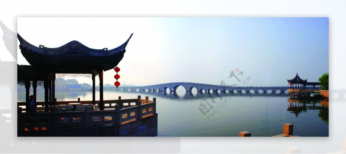 周庄南湖大桥图片