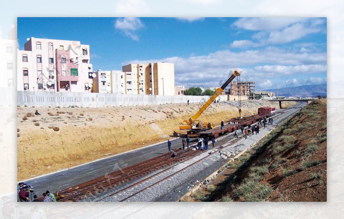 阿尔及利亚67公里铁路复线图片