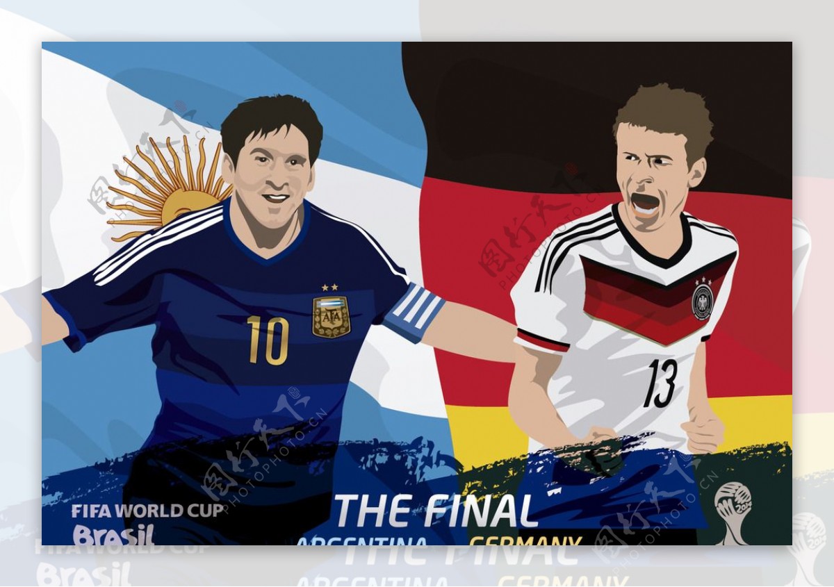 卡通世界杯决赛海报图片