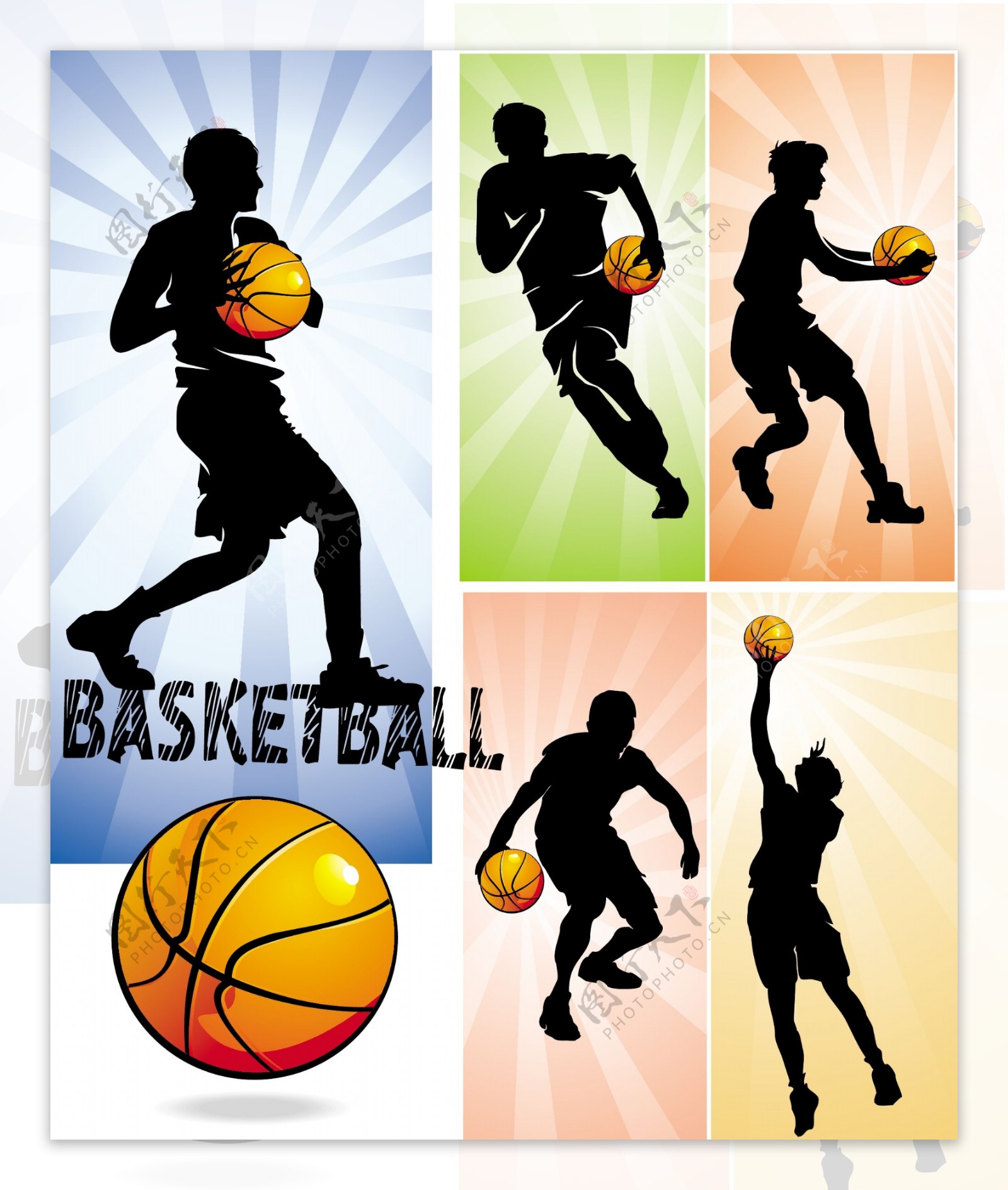 篮球运动光芒图片
