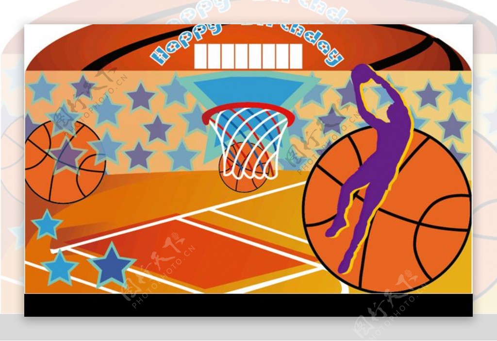 篮球背景板图片