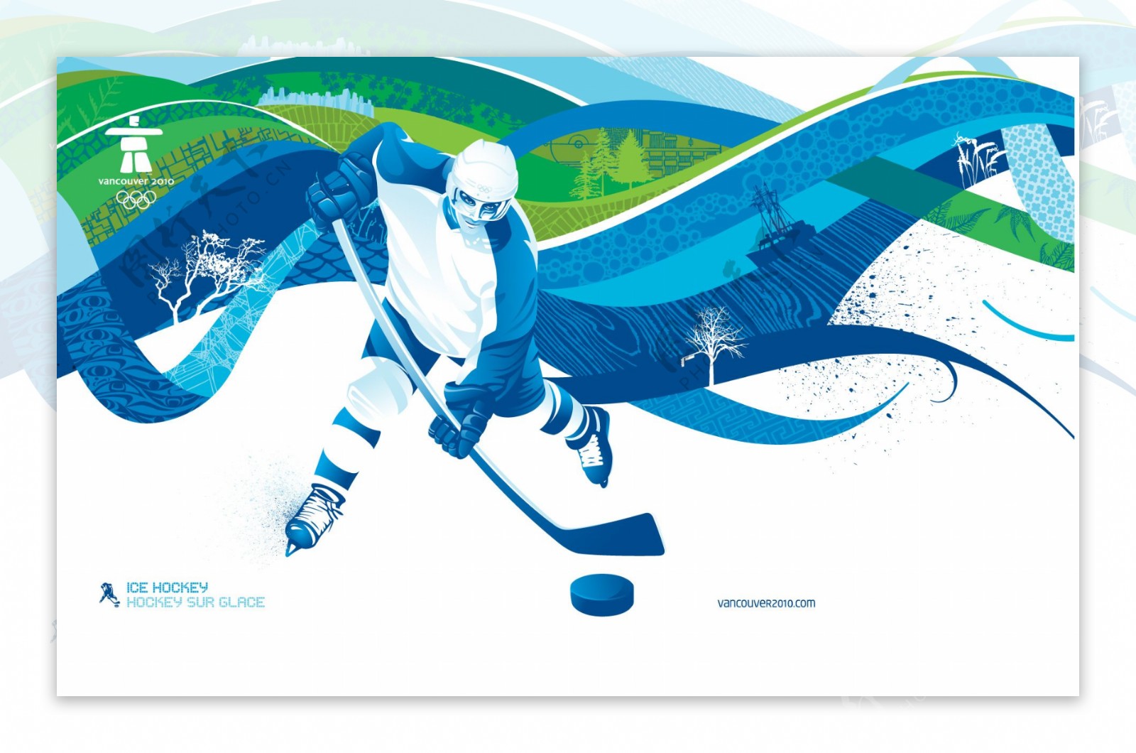 2010温哥华冬季奥运会剪影图片