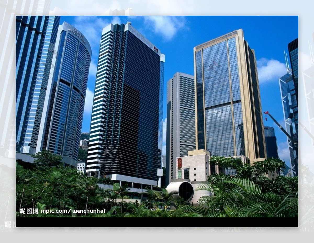 现代香港城市建筑高楼大厦风光一图片
