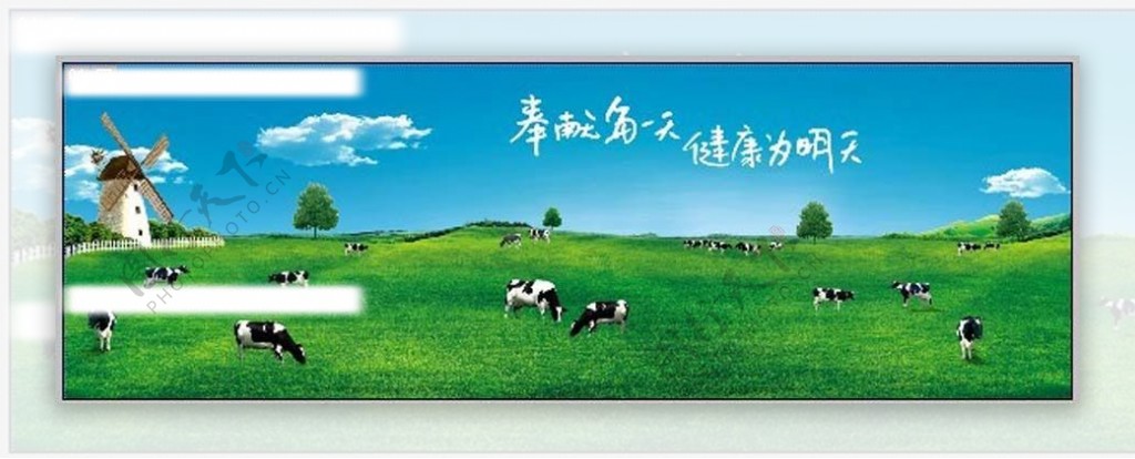 天然牛奶广告宣传画图片
