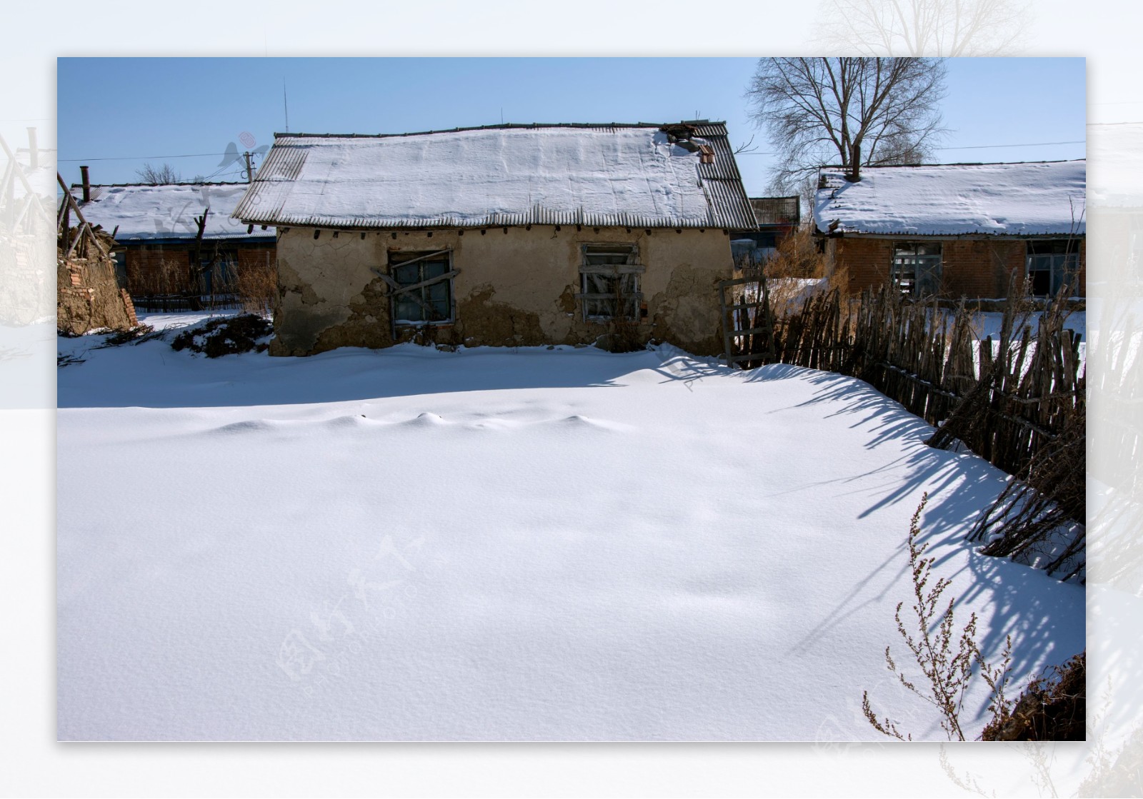 冬季村庄图片