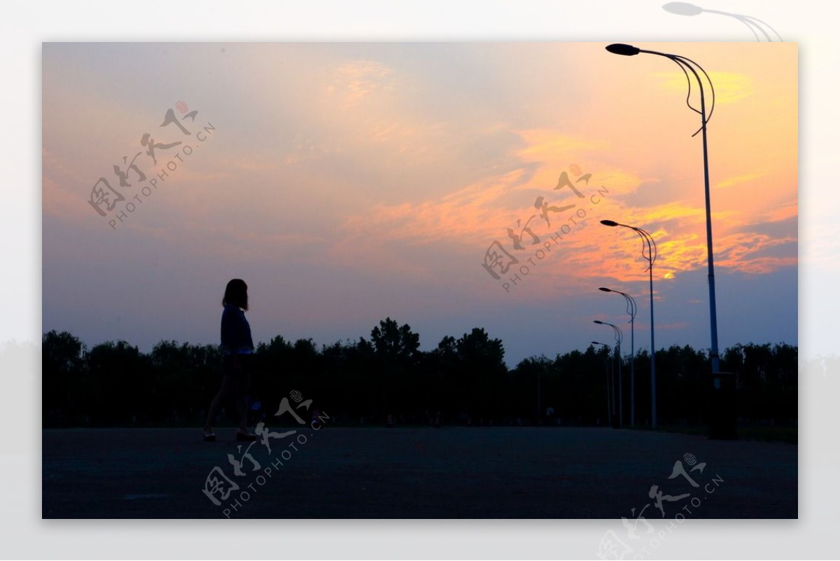 锦江的夕阳图片