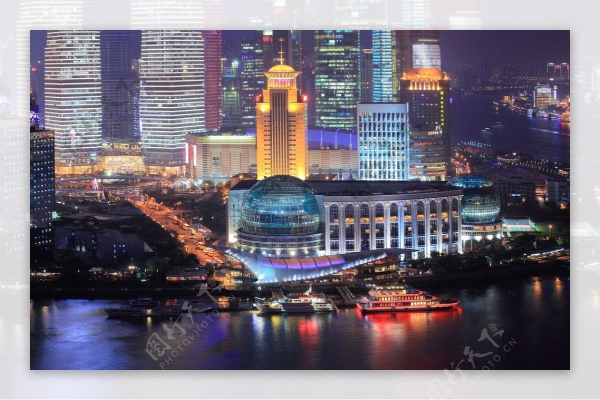 夜景城市上海图片