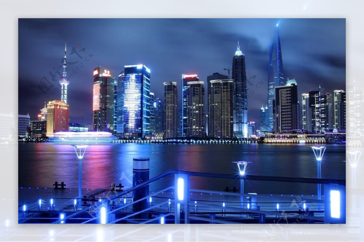 上海陆家嘴迷人夜景图片