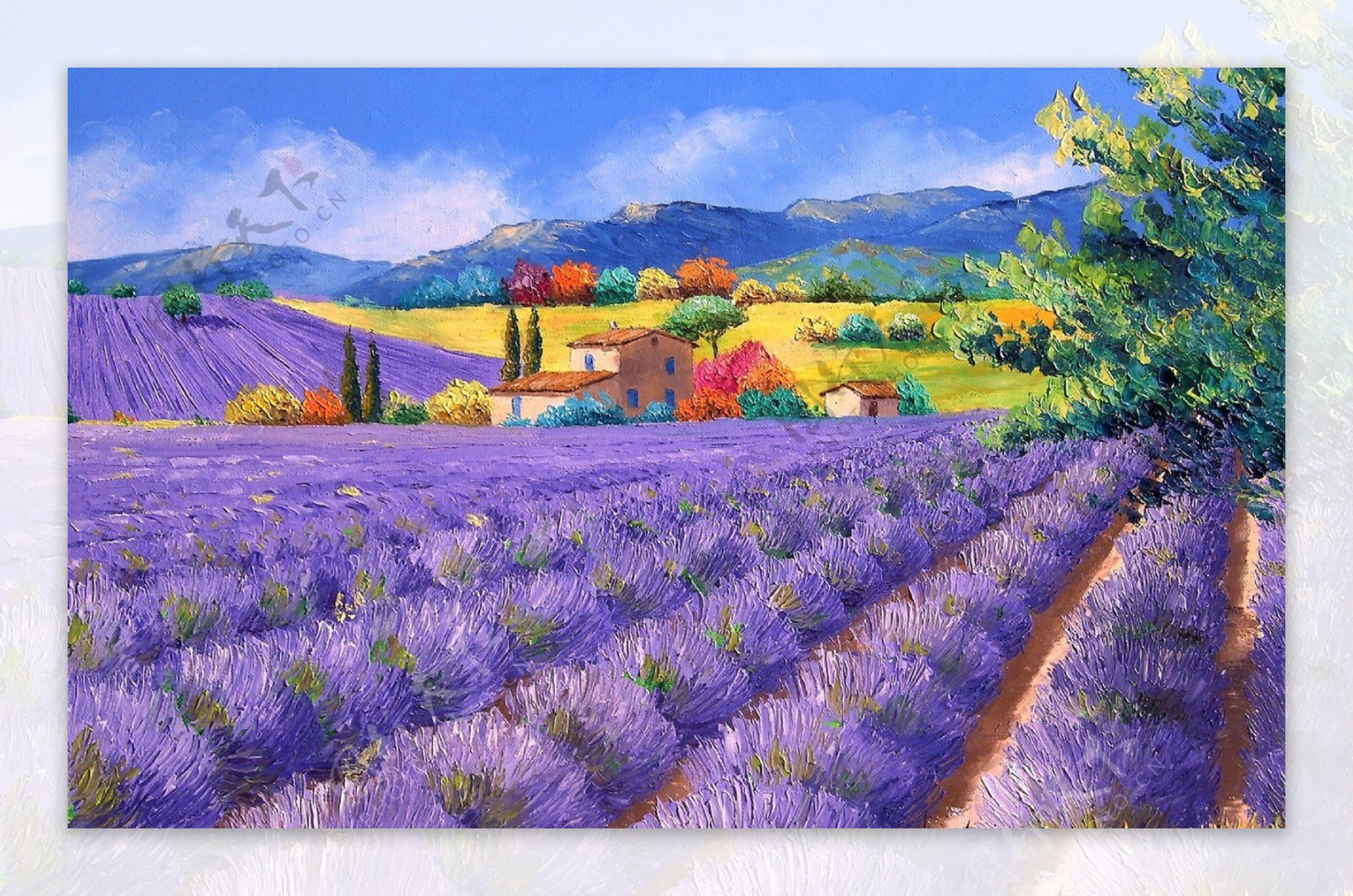 法国田园油画图片