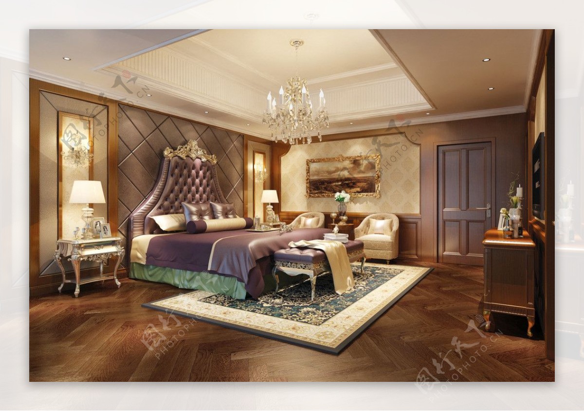 豪华别墅酒店卧室图片