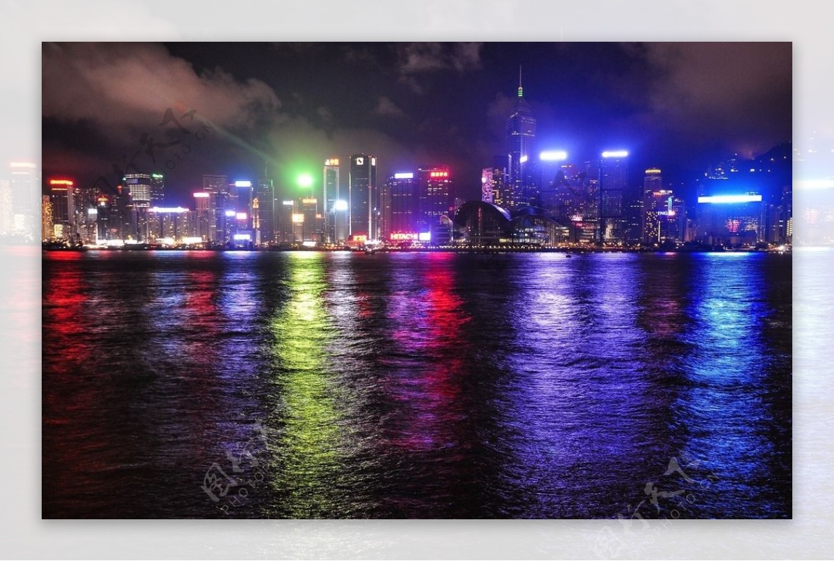 香港璀璨夜景图片