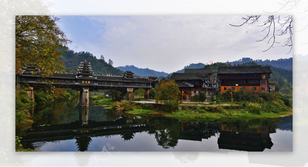 侗族建筑风光图片