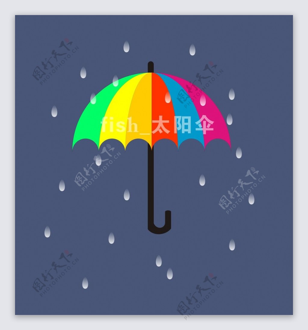 雨伞太阳伞雨点图片