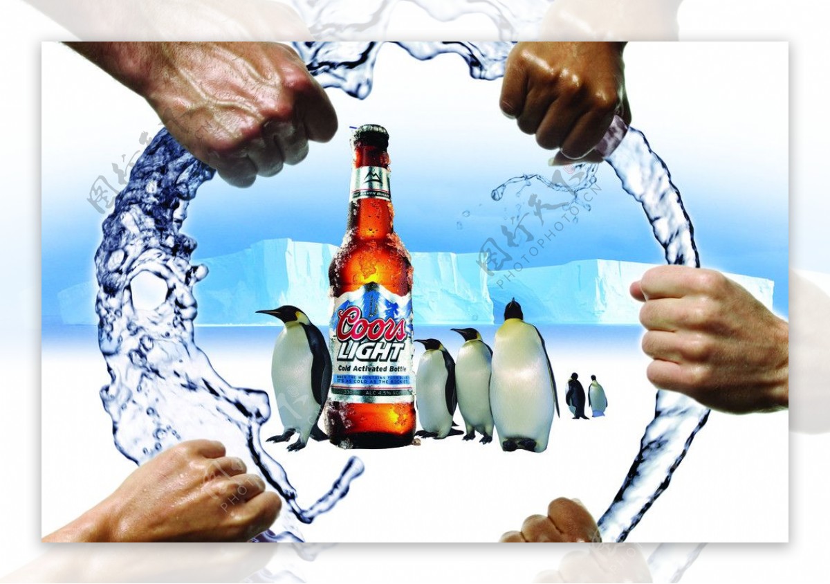 国外啤酒广告设计分层不精细图片