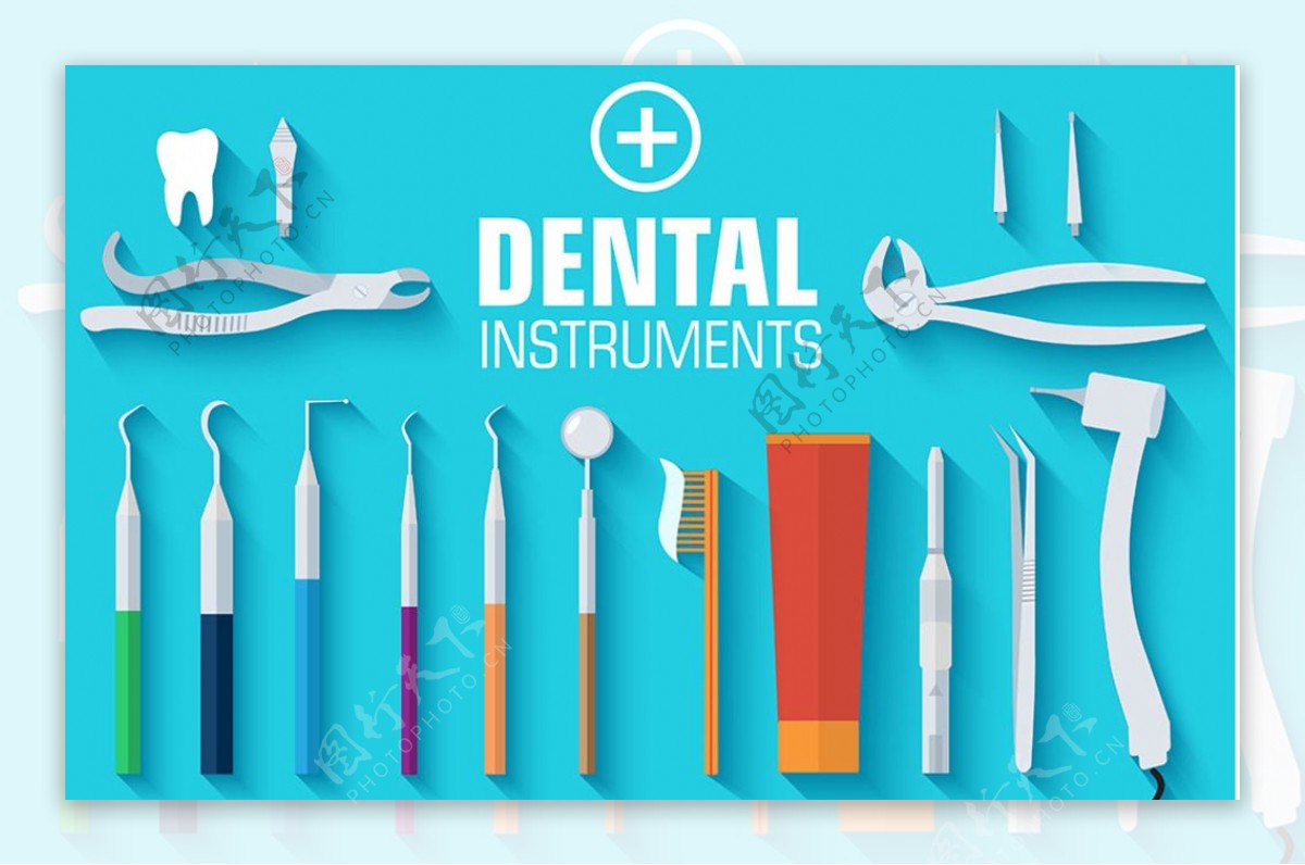 牙医工具系列图标图片
