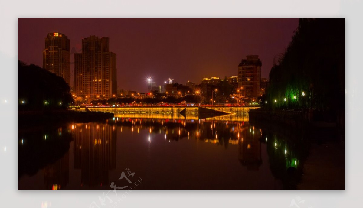 府南河夜景图片