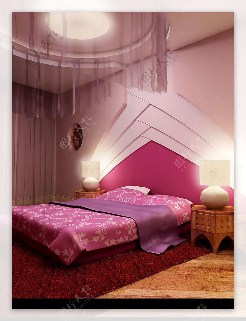 紫色房间图片