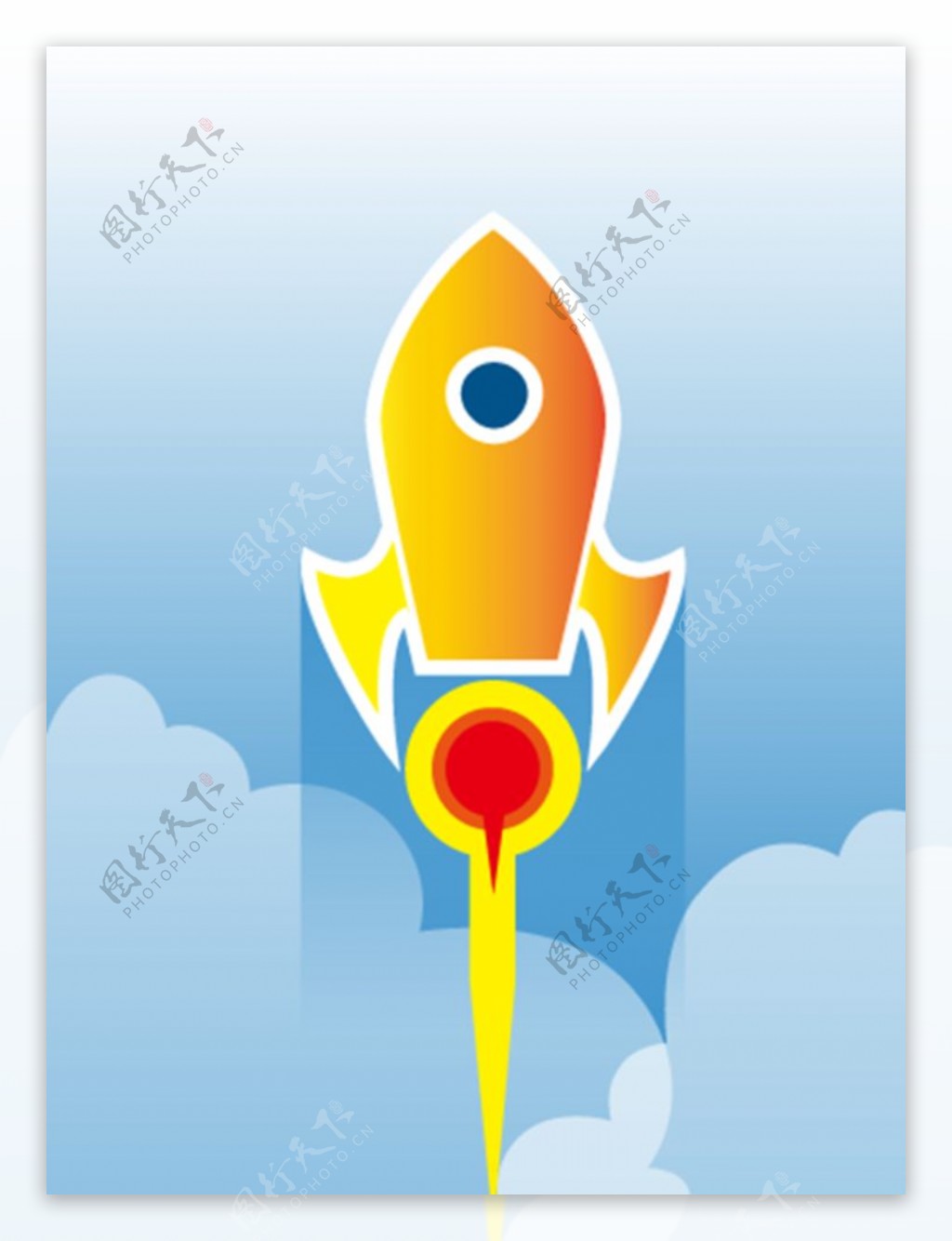极简小火箭图片