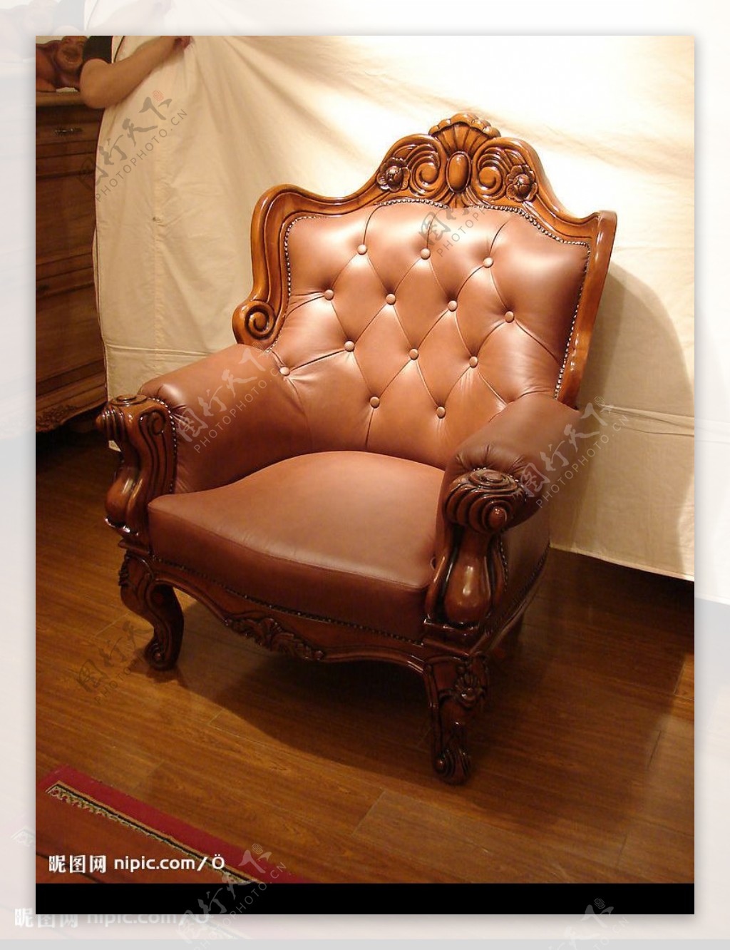 经典欧式家具单人沙发图片