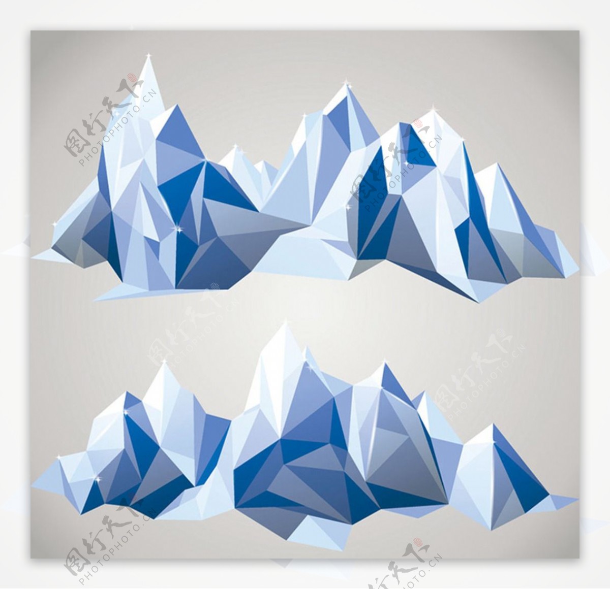 冰山矢量图手绘图片