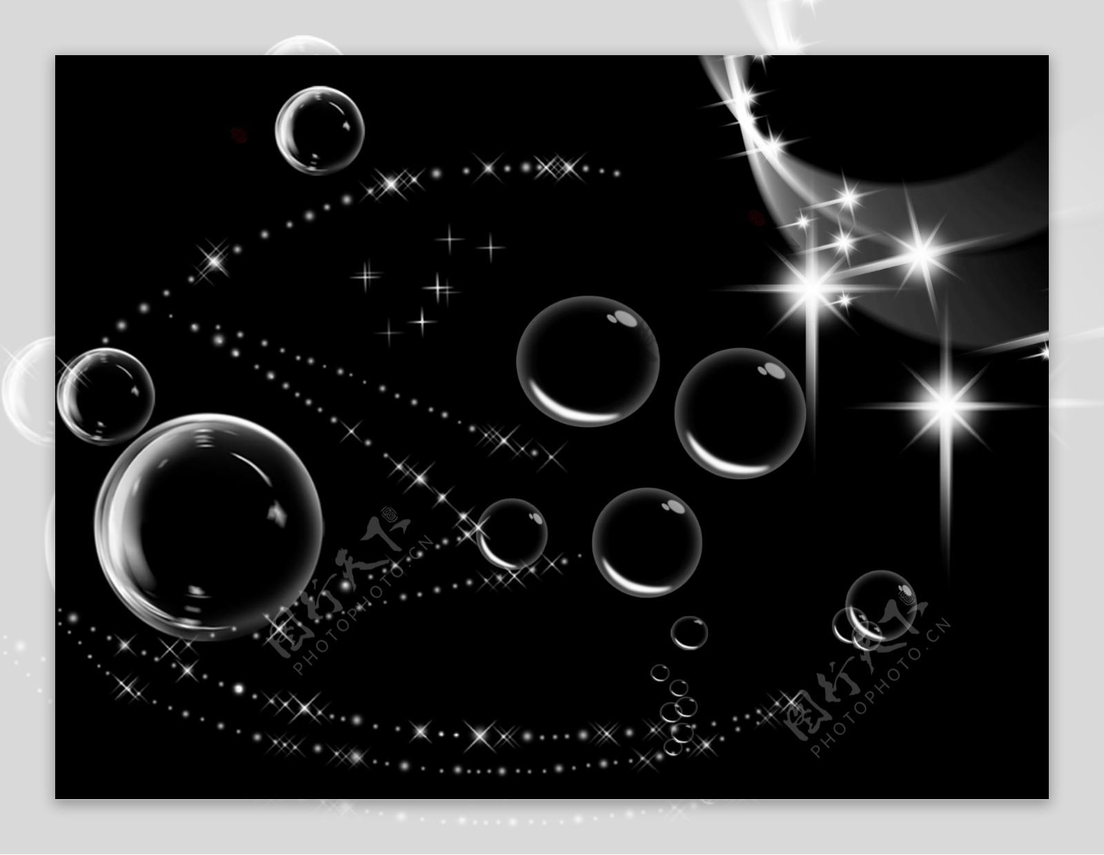 气泡圆圈星光图片