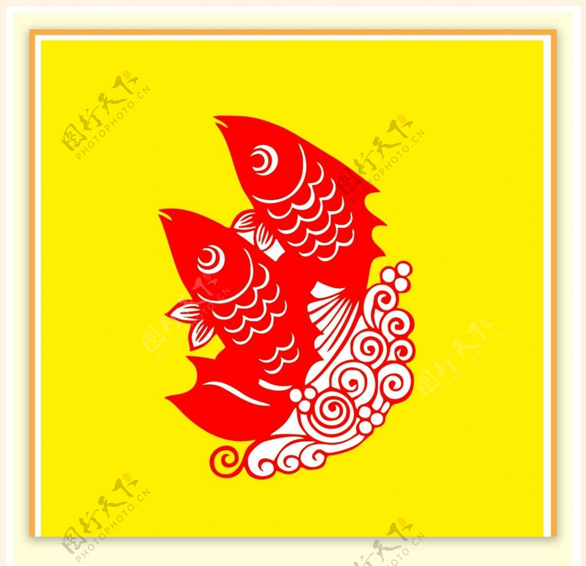 红色鱼印花图案图片素材免费下载 - 觅知网