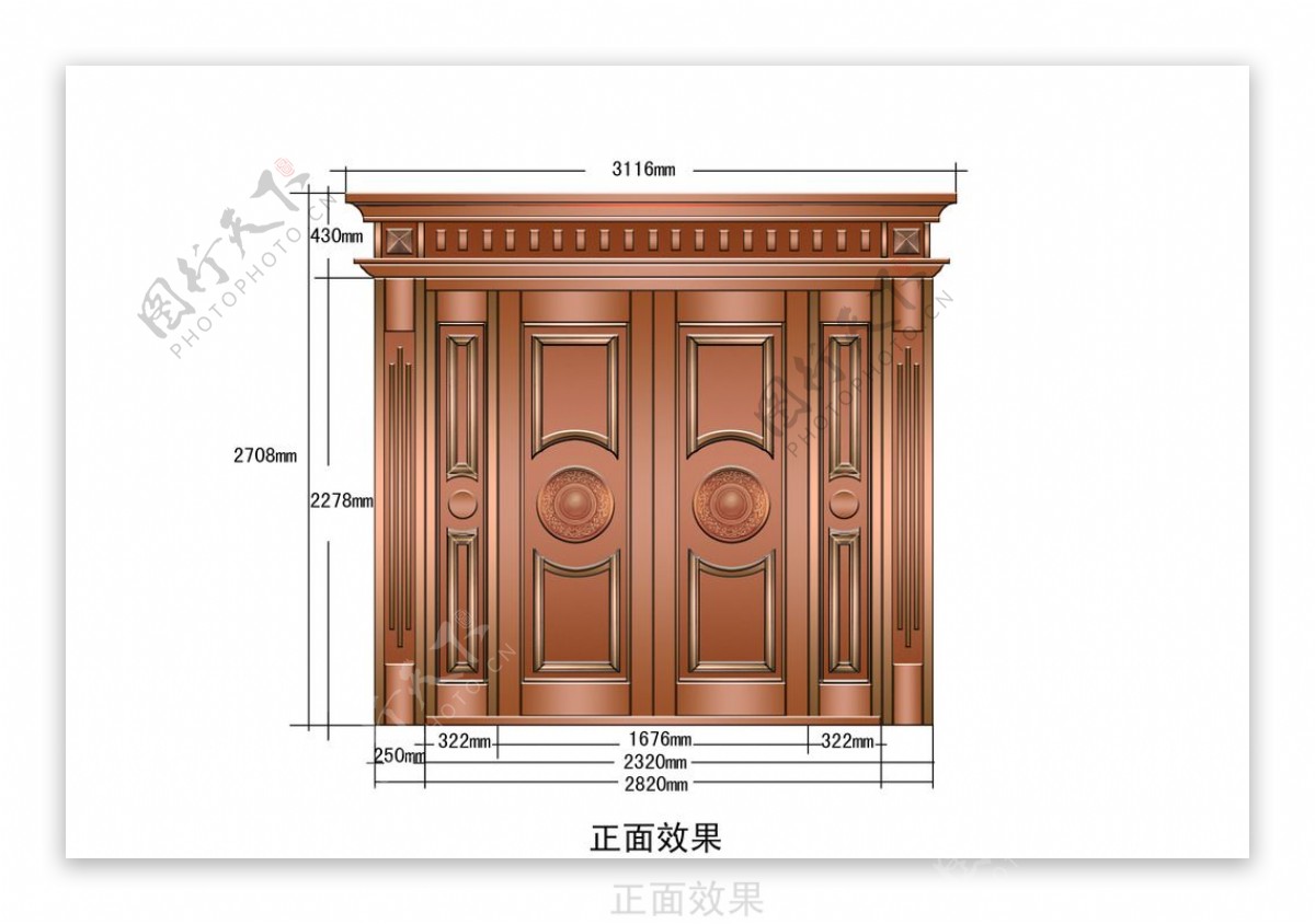 铜金属门设计图片