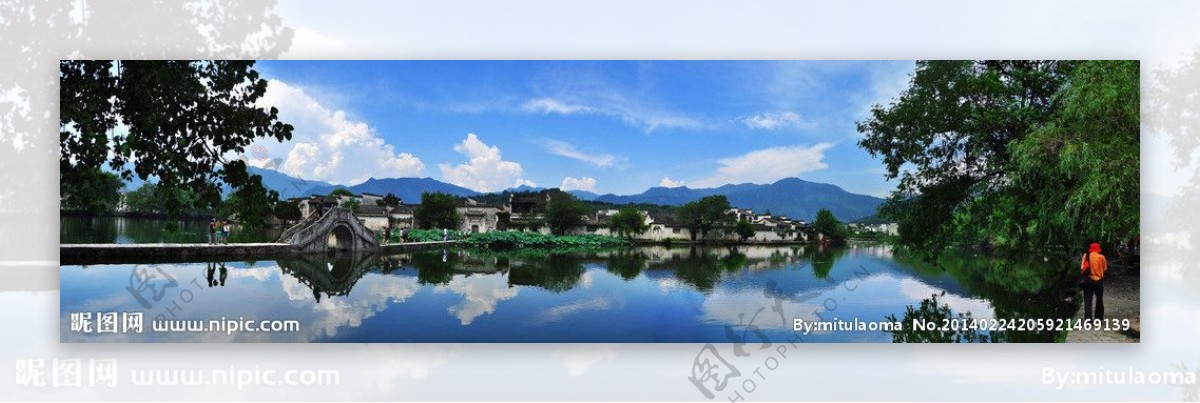 宏村全景图图片