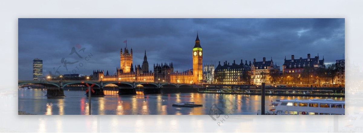 英国伦敦城市夜景图片