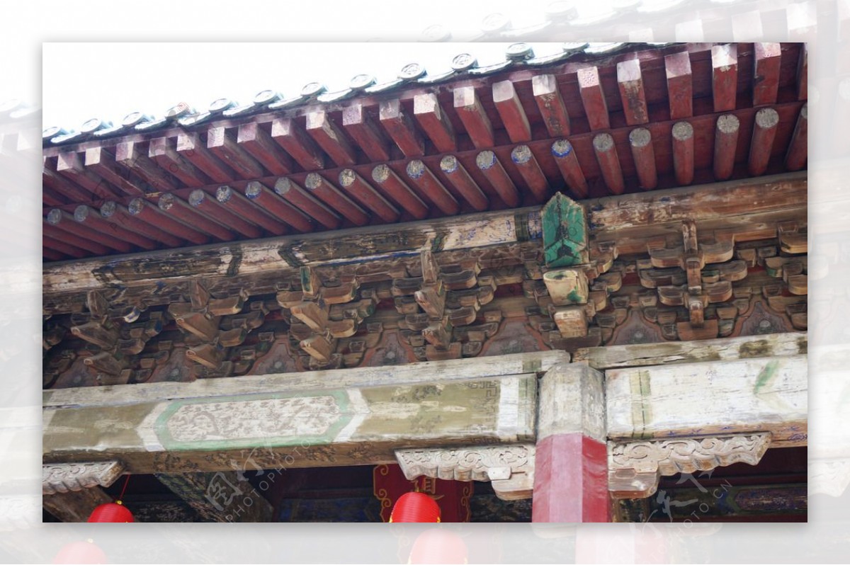 古代中式建筑屋檐与斗图片