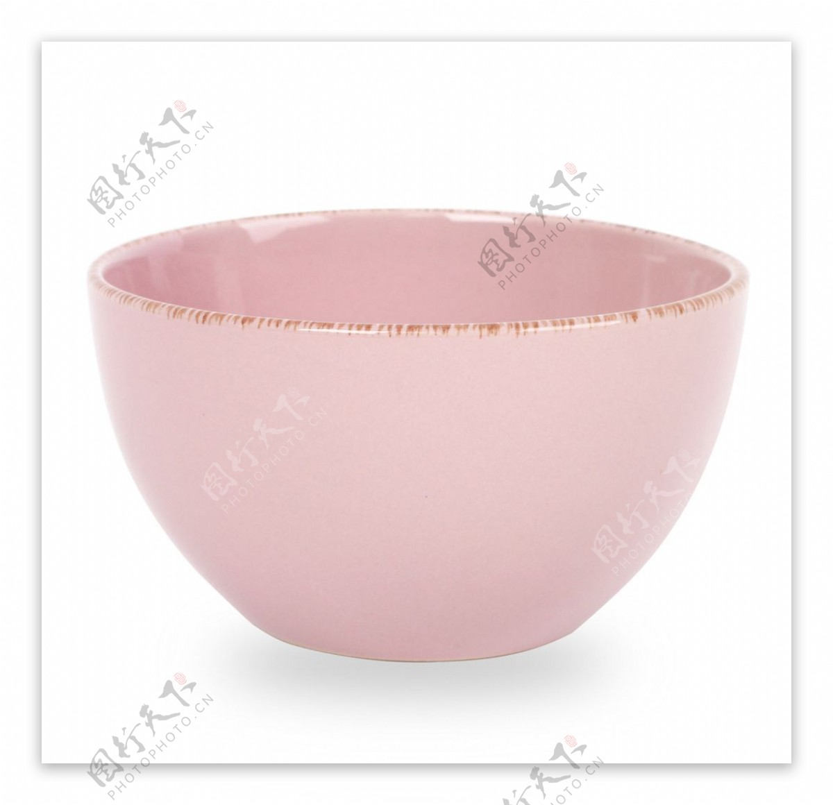 粉色陶瓷碗分层图片