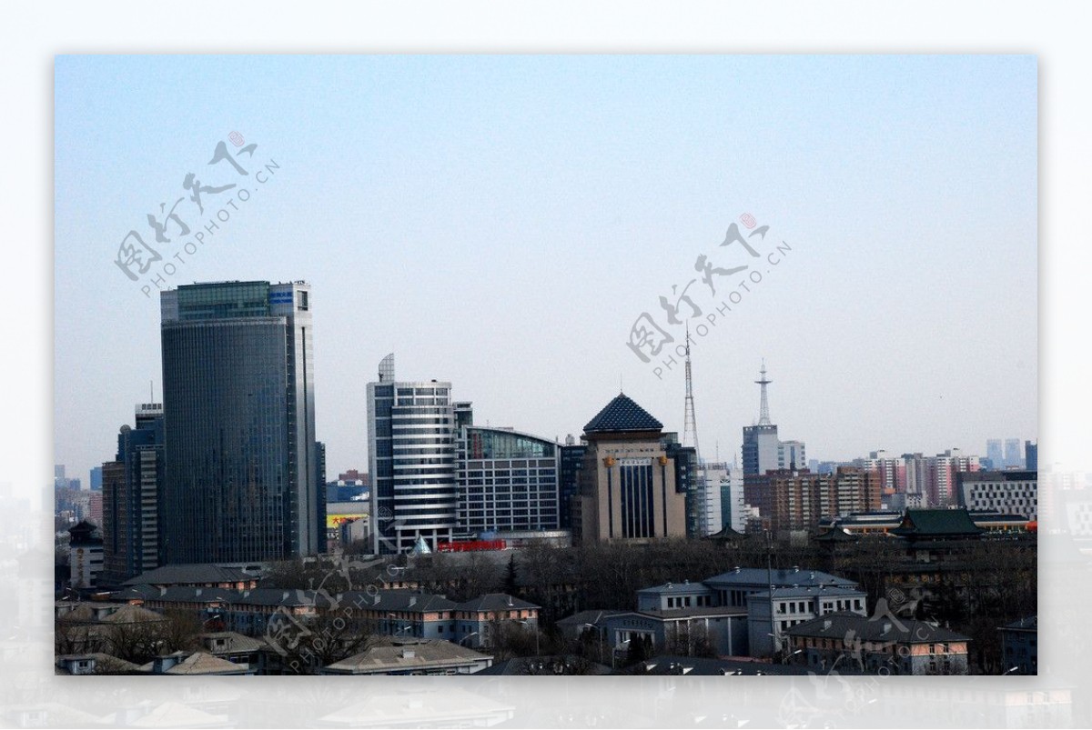 海淀区冬天建筑风景图片