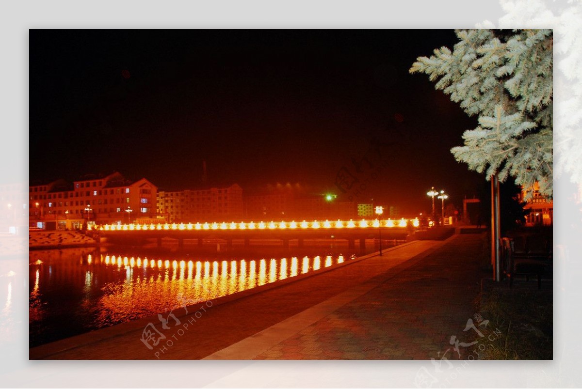 红旗桥夜景图片