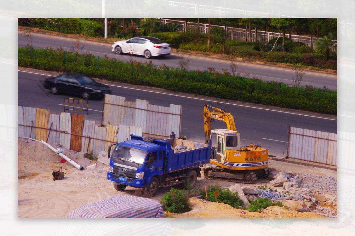 建设机械道路与工地图片