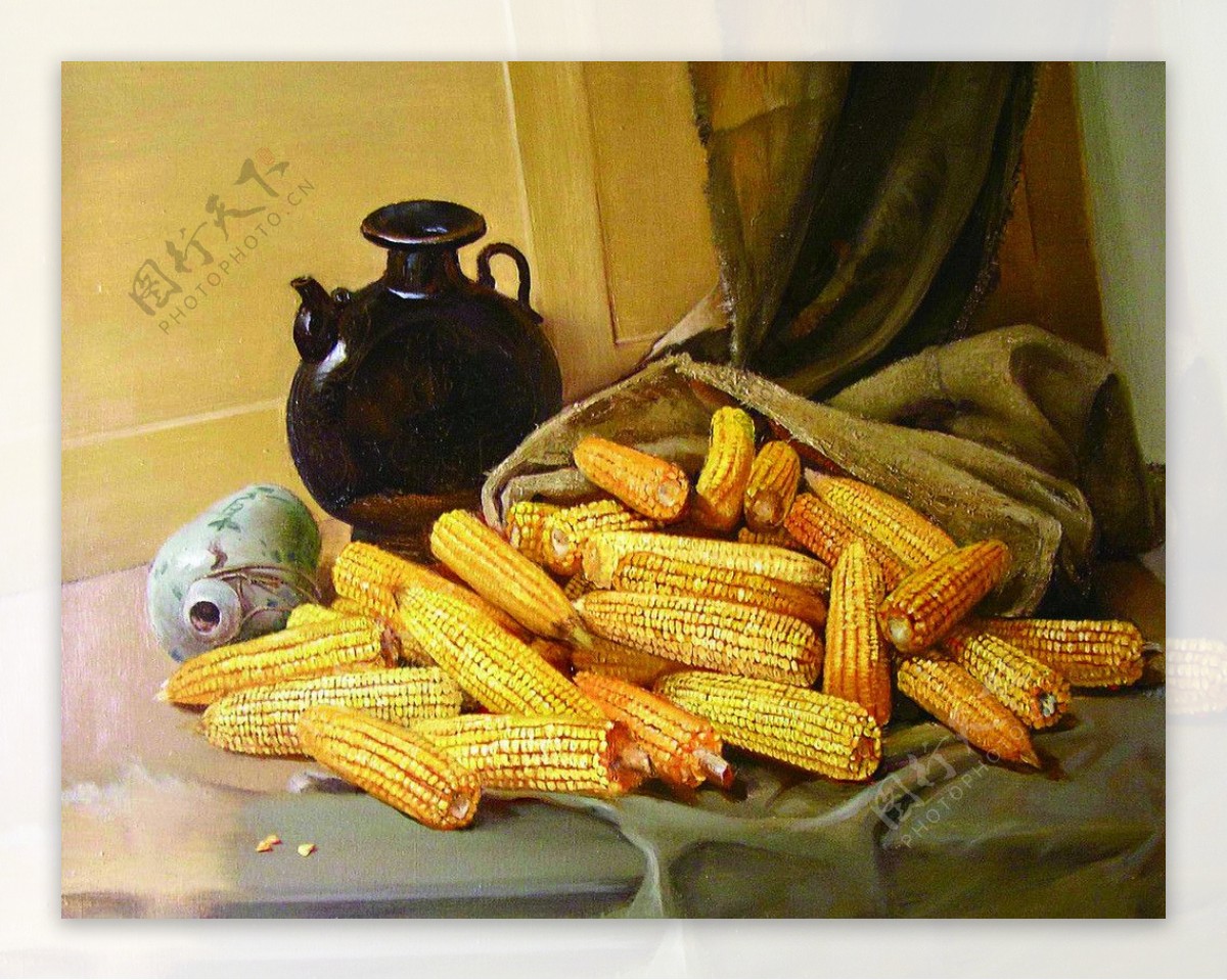 玉米陶瓷静物图片