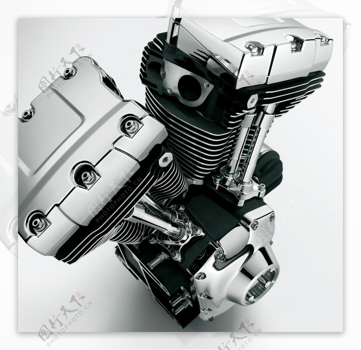 哈雷摩托引擎图片