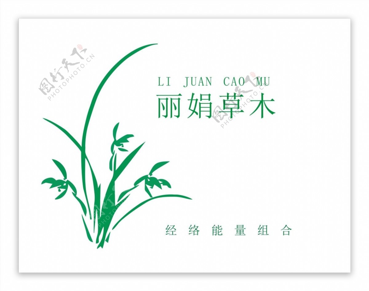 草木丽娟草本logo图片