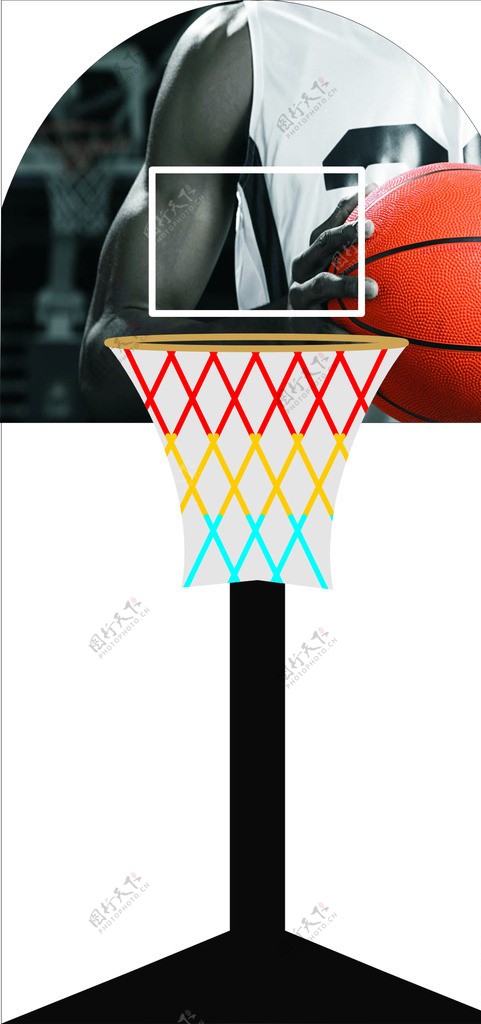 篮球架子图片