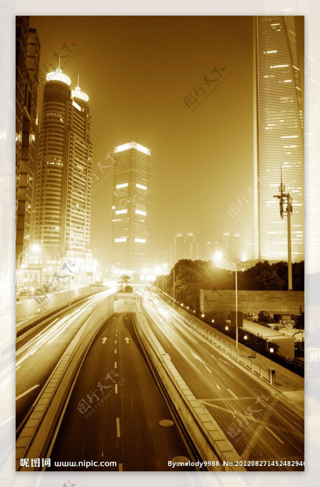 都市夜景霓虹灯图片