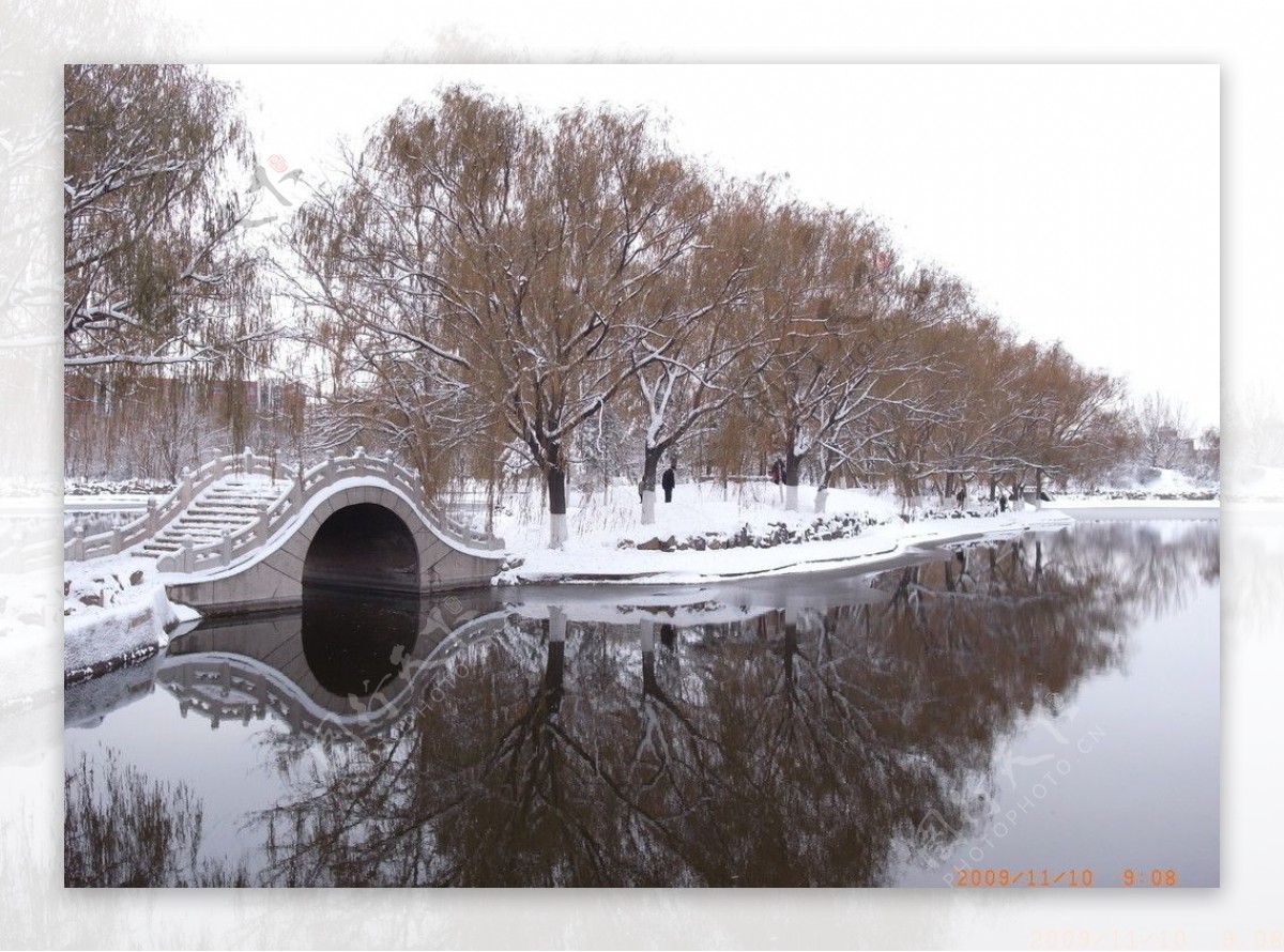 冬之白雪园景图片